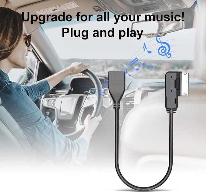 AMI to USB Adapter for Audi MMI 3G, MDI AUX Cable for VW A4 A6 Q5 Q7
