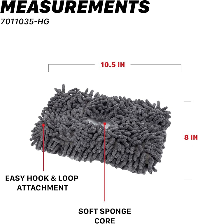 Maxshine Chenille Microfiber Replaceable Head Cover for Premium IncrediStick – Scratch-Free Cleaning for Cars, Trucks, Boats & RVs – Car Detailing Accessory