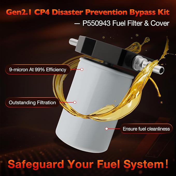 CP4-6.7F-BP-G2.1 CP4 Disaster Prevention Kit, Compatible with 2011-2025 Ford F250 F350 F450 F550 Super Duty 6.7L V8 Diesel Engine, Replace # 7031190