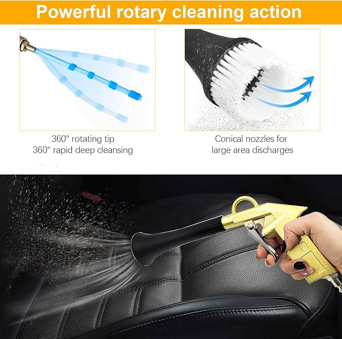QZQUFJ Air Compressor for Car Detailing Detailing Tool, High Pressure Air Gun Dry Cleaning Tool Kit, Air Gun, Car Clean Gun, Cleaning Gun, for Car Dry Cleaning