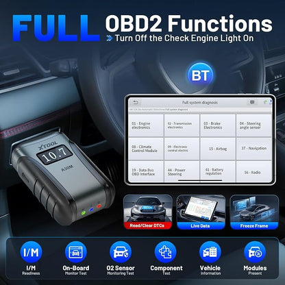XTOOL A30M V2.0 OBD2 Scanner Diagnostic Tool, 26 Resets, All System, Wireless Bidirectional Scan Tool, Car Code Reader for EPB/Throttle/Crank Sensor Relearn, Lifetime Free Update, Android & iOS