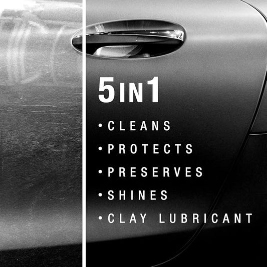 5-in-1 Complete Detailer Spray with Towel by Nu Finish, Preserves and Protects Car Detailing, Includes 1 Microfiber Towel, 22 Oz Spray