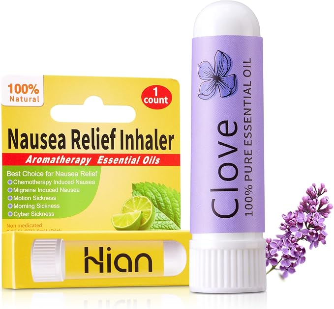 Hion Nausea Relief Inhaler-Clove, Natural Essential Oils Inhalers