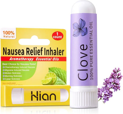Hion Nausea Relief Inhaler-Clove, Natural Essential Oils Inhalers