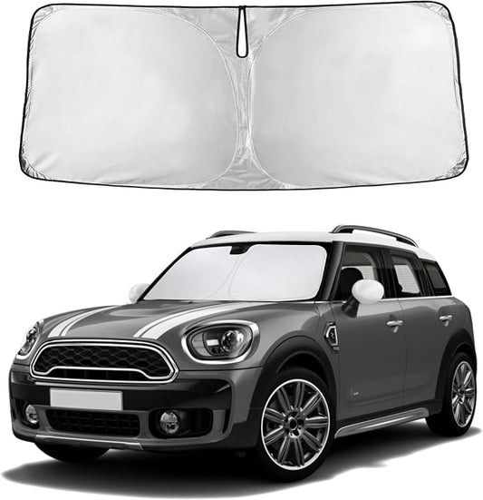 EcoNour Windshield Sunshade Compatible for Mini Country Man Cooper F60 2017-2024 2025 2026, Sun Visor for Front Windshield & Window Sun Shade Cover, UV Heat Blocker & Protector, Car Accessories