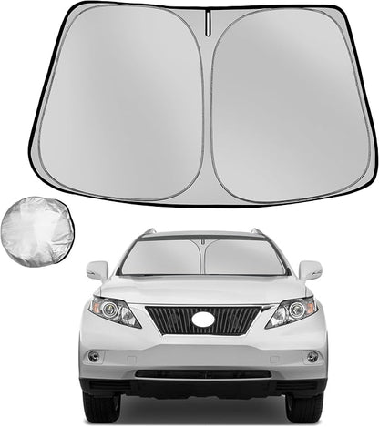 Windshield Sun Shade for 2010-2015 Le-xus RX Foldable Sun Sunshade for Car Front Window Blocks UV Rays and Heat Automotive Interior Protector Custom Fit Accessories