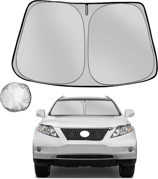 Windshield Sun Shade for 2010-2015 Le-xus RX Foldable Sun Sunshade for Car Front Window Blocks UV Rays and Heat Automotive Interior Protector Custom Fit Accessories