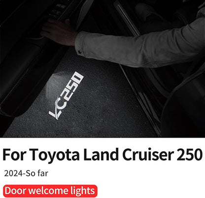 2 Pack Car Door Light Logo Projection Lamp for 2024 2025 2026 Toyota Land Cruiser 1958 250 Lc250 First Edition No Fade HD LED Car Welcome Projection Lamp, Ambient Foot Light (2 Pieces)