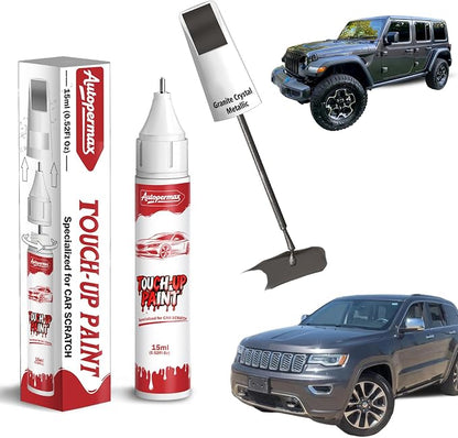 PAU/LAU Granite Crystal Metallic Car Touch Up Paint for Jeep, Color Accurate Two-In-One Car Paint Scratch Repair Pen, Professional Scratch Remover for Vehicles Chips and Nicks Scuff
