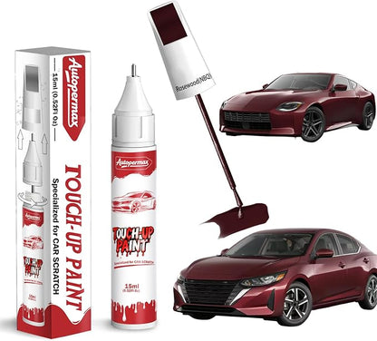 NBQ Rosewood Car Touch Up Paint for Nissan, Color Accurate Two-In-One Car Paint Scratch Repair Pen, Professional Scratch Remover for Vehicles Chips and Nicks Scuff