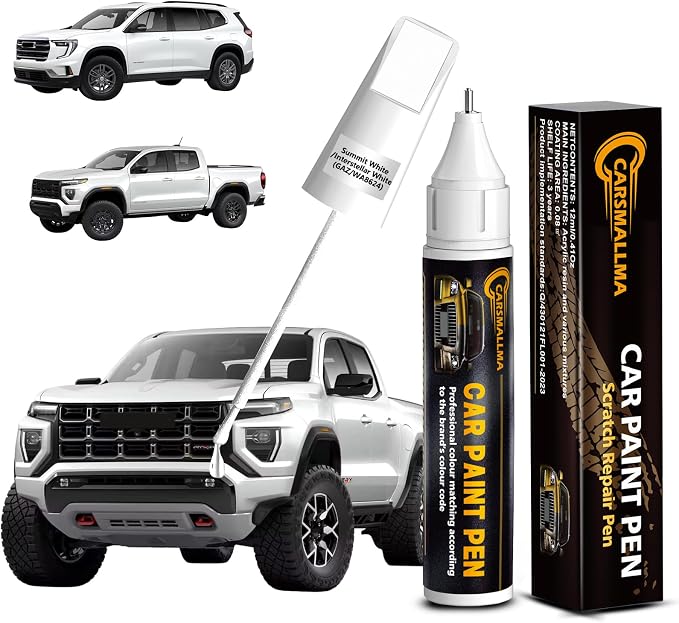 Summit White/Interstellar White(GAZ/WA8624) Car Touch Up Paint for GMC, Color Accurate Car Paint Scratch Repair Pen Kit Quick & Easy Fix Vehicle Chips and Automotive Nicks Scuff
