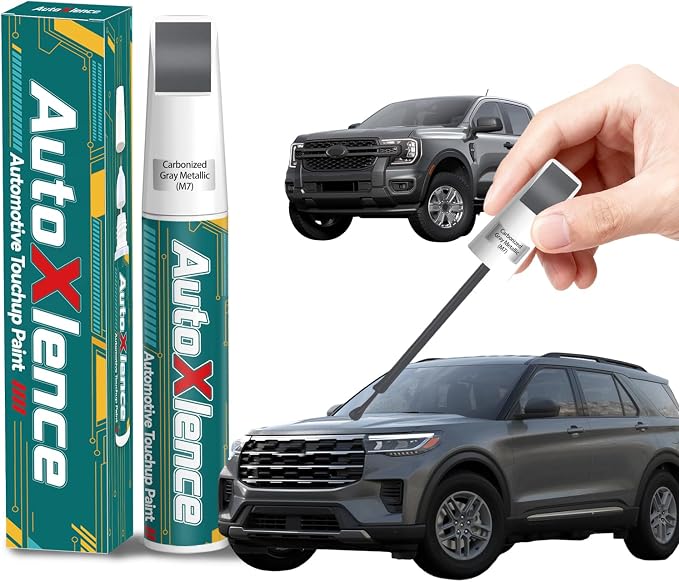 Carbonized Gray Metallic(M7) Touch Up Paint Compatible with Ford Car Paint Pen Scratch Repair Automotive Scratch Remover Fix Exact Color Match