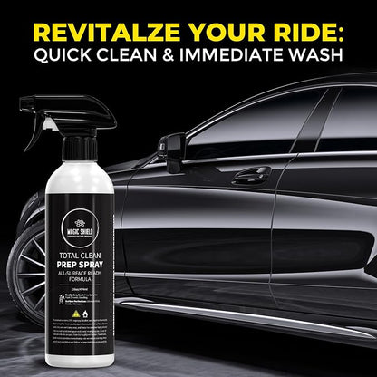 Magic Shield Prep Spray – Must Wash After Use | Ideal for Ceramic Coating Prep | Wax & Grease Remover for Auto Detailing | Ultimate Surface Cleaner - 16oz