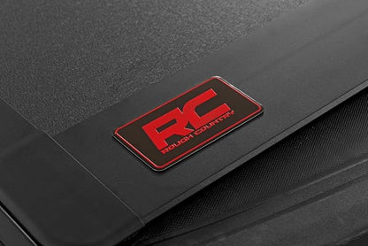 Rough Country Hard Tri-Fold Truck Bed Tonneau Cover for Chevy Colorado & GMC Canyon (2015-2026) - Aluminum Flip-Up Folding Bed Cover, Fits 5' (60") Bed
