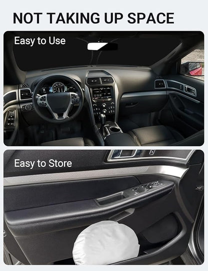 Proadsy 2026 Upgrade Front Windshield Sun Shade Foldable Sunshade Protector Custom Sun Visor Fit 2016-2019 Ford Explorer SUV ST XLT Limited Platinum Accessories