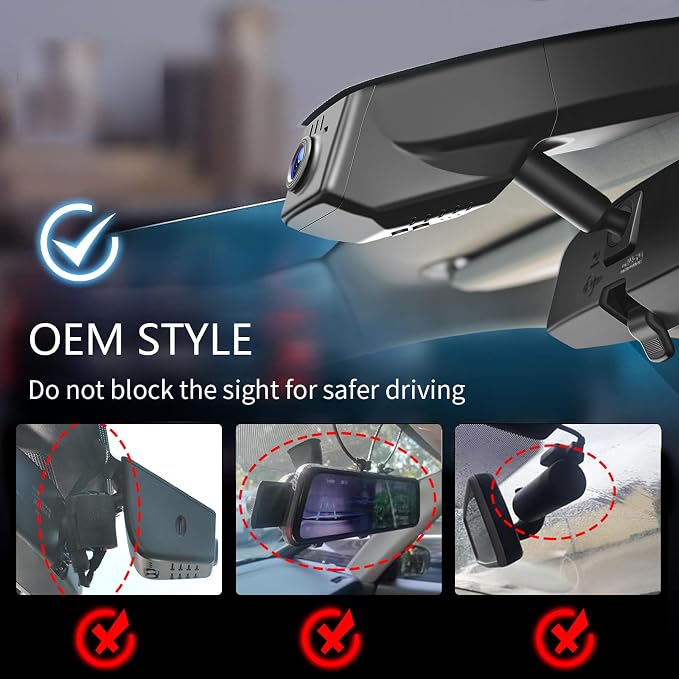 mangoal STARVIS 2 Front 4K HDR Dash Cam IMX678, Custom Fit for GMC Yukon, Yukon XL 2015 2016 2017 2018 2019 2020(Model C), 5GHz WiFi, GPS, 64GB Card