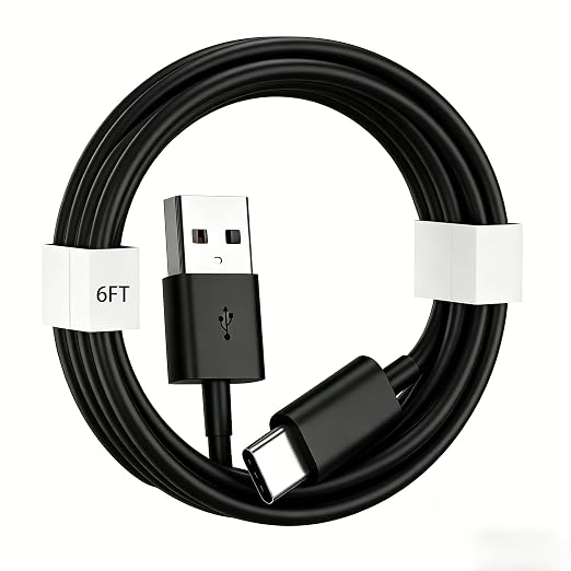 6FT USB A to USB C Charging cable, iPhone 17 Car Carplay Charger Cable for iPhone 17/16/15, iPhone 17E/16E, 15/16/17 Pro Max 15 16 Plus, iPad 10th Gen iPad Pro, Air 5th 4th Mini 6th Replacement Black