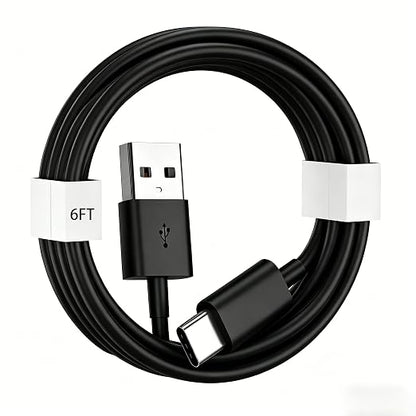 6FT USB A to USB C Charging cable, iPhone 17 Car Carplay Charger Cable for iPhone 17/16/15, iPhone 17E/16E, 15/16/17 Pro Max 15 16 Plus, iPad 10th Gen iPad Pro, Air 5th 4th Mini 6th Replacement Black