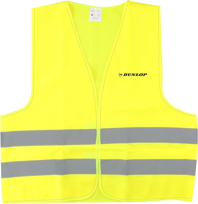 DUNLOP Car Set - Includes Safety Vest, Traction Cable, Clamping Strap and Parking Disc, Plus a Set of Car Fuses