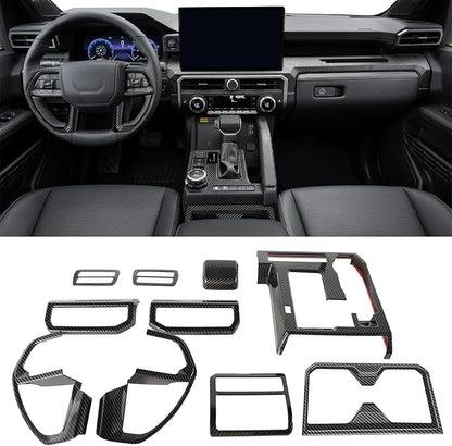 Interior Trim for Toyota 4Runner 2025 2026 Carbon Fiber Gear Shift Panel with Steering Wheel Trim