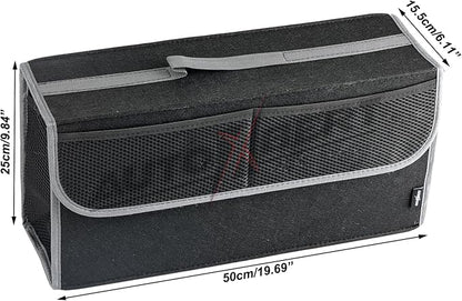 Car Trunk Organizer,Soft Felt Car Bag Organizer 20x6.11x10 inch Folding,for Honda CRV Civic Accord Ford Focus Fusion Toyota RAV4 Jeep SUV/Truck/Sedan/Van