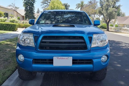 iJDMTOY Hood Scoop Mount LED Light Bar Kit Compatible with 2005-2011 Toyota Tacoma, Incl (1) 50W High Power LED Lightbar, Hood Bulge Stainless Steel Mounting Brackets & Wiring Switch
