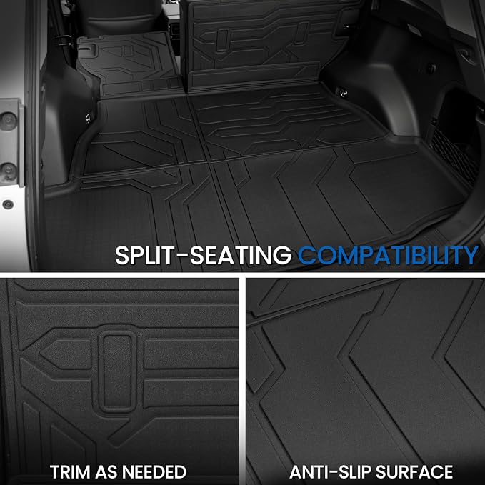 Floor Mats Set for 2026 Toyota RAV4 Hybrid, All Weather TPE Floor Liners Backrest Mat Trunk Mat Cargo Liner Door Sill Guards Accessories(Not Fit PHEV or Subwoofer Models)