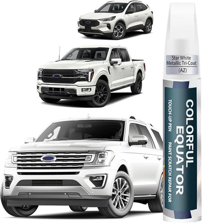 AZ Star White Metallic Tri-Coat Touch Up Paint for Ford, Car Paint Pen Scratch Repair Two-In-One Touch Up Paint, Premium Car Scratch Remover for Deep Scratches
