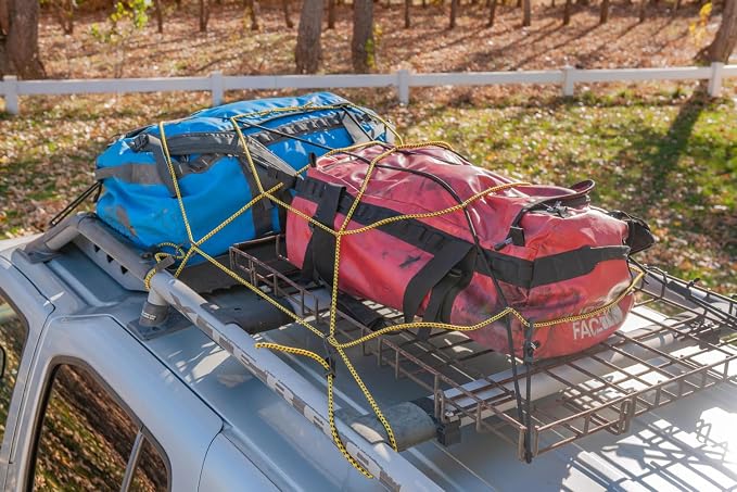Keeper 6141 Zip Net Adjustable Cargo Net, Black/Yellow
