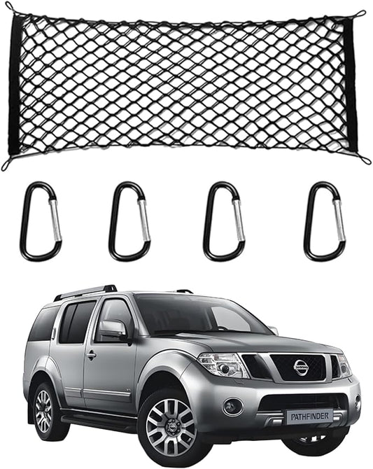 for Nissan Pathfinder Envelope Style Truck Bed Cargo Net - Fits 2013-2024 2025 2026 Pathfinder Accessories Cargo Net for Pickup Truck Bed - Heavy Duty Carabiners