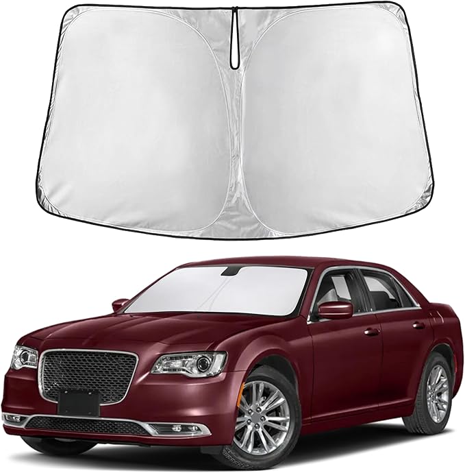EcoNour Windshield Sunshade Compatible for Chrysler 300 2011-2023 2024 2025, Sun Visor for Front Windshield & Window Sun Shade Cover, UV Heat Blocker & Protector, Car Accessories