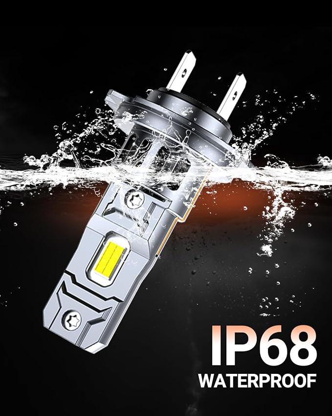 Sealight Η7 Bulbs 50,000LM Brightness With 52W Power, 6500k Eye Protection, Η7 Lights 70000+ Lifespan, Pack of 2