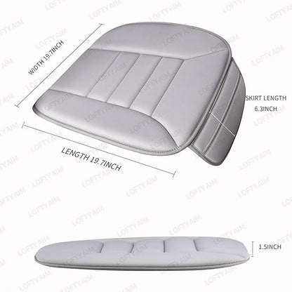 Lofty Aim Premium Car Seat Cushion, Driver Seat Cushion with Comfort Memory Foam & Non-Slip Rubber Bottom, Car Seat Pad Works with 95% of Vehicles and Office Chair or Home (Gray)