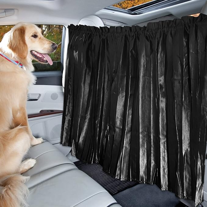 ZATOOTO Car Curtains - Divider Privacy Window Sun Shade - Side Windshield Magnetic Sunshades Covers - Travel Removable Simple
