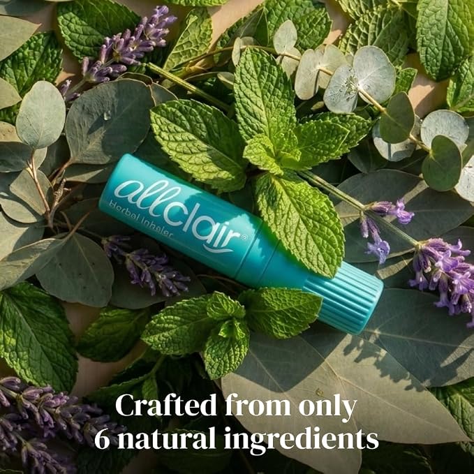 Allclair Nausea Relief Inhaler for Motion & Morning Sickness – Fast-Acting, Non-Drowsy, Natural Alternative to Pills & Patches, Travel Essential (2 Inhalers)