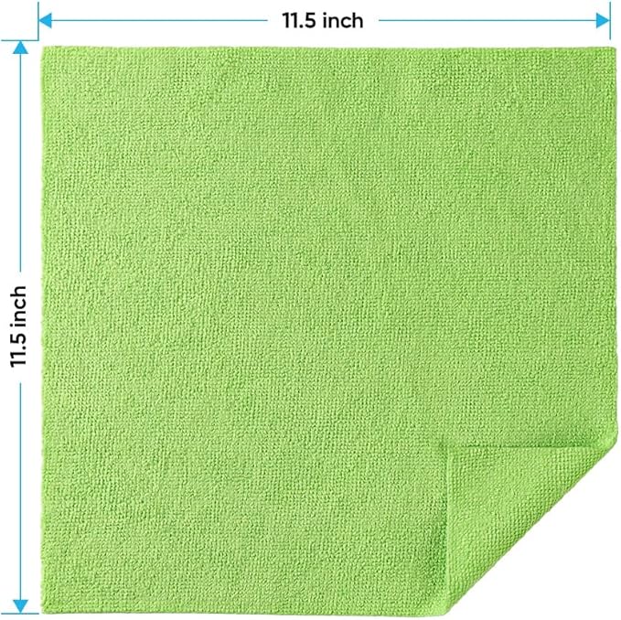 HOMEXCEL Microfiber Cleaning Cloths, 20 Pack Cleaning Rags - Lint Free & Scratch-Free Microfiber Towels for Cars, House & Kitchen, Absorbent Cleaning Towels, Multi-Color, 11.5 x 11.5 Inch