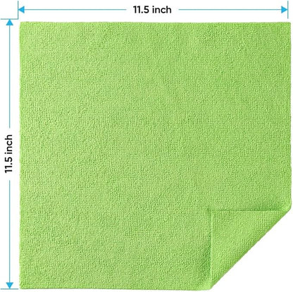 HOMEXCEL Microfiber Cleaning Cloths, 20 Pack Cleaning Rags - Lint Free & Scratch-Free Microfiber Towels for Cars, House & Kitchen, Absorbent Cleaning Towels, Multi-Color, 11.5 x 11.5 Inch