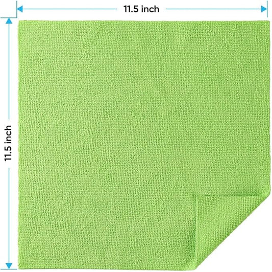 HOMEXCEL Microfiber Cleaning Cloths, 20 Pack Cleaning Rags - Lint Free & Scratch-Free Microfiber Towels for Cars, House & Kitchen, Absorbent Cleaning Towels, Multi-Color, 11.5 x 11.5 Inch