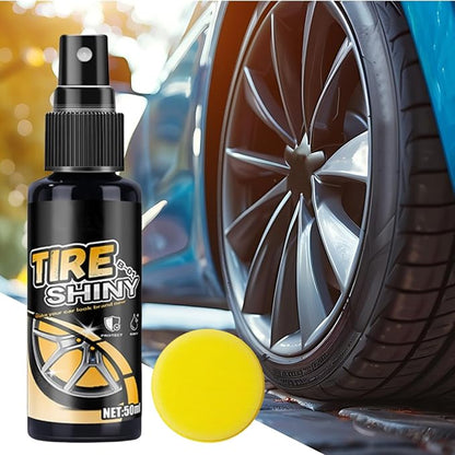 Tire Shine Spray - Shine Protectant | Tire Cleaner | 50ml/100ml Sturdy Rim Shiine Solution | Auto Tyre Polishing Coating Product for Truck Rv Sedan Vehicle Owners Maintenance Managers Road Trip