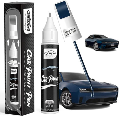 After Dark(PPS/LPS) for Dodge Touch Up Paint Pen, 2 in 1 Car Scratch Remover with Pen Tip and Brush, Precise Color Match for Car Paint Scratch Repair, Quickly and Easily Fix Chips and Nicks