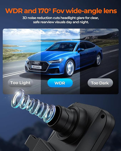ACUMEN 4K Rear View Mirror Camera XR10 Pro, Smart 10" Touch Screen Mirror Dash Cam Front and Rear, Backup Camera for Cars with WDR, Dash Cam for Cars with GPS, Included 64GB Card (XR10 Pro)