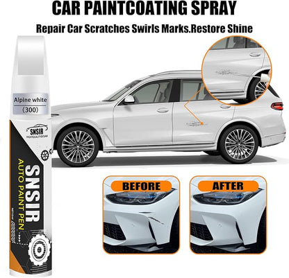 Car Touch up Paint(300 Alpine White) Compatible with BMW | Automotive Paint Pen for BMW X1/X2/X3/X4/X5/X6/X7/Z4/iX/i4/i5/i7, Car Paint Pen Scratch Repair Two-In-One Touch Up Paint
