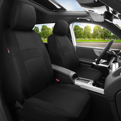 CAR PASS 3D Air Mesh Car Seat Covers Two Front Seats Only, Universal Seat Covers for Car Fit SUV,Vans,Sedan,Trucks, Breathable Automotive Interior Seat Covers Airbag Compatible (Black)