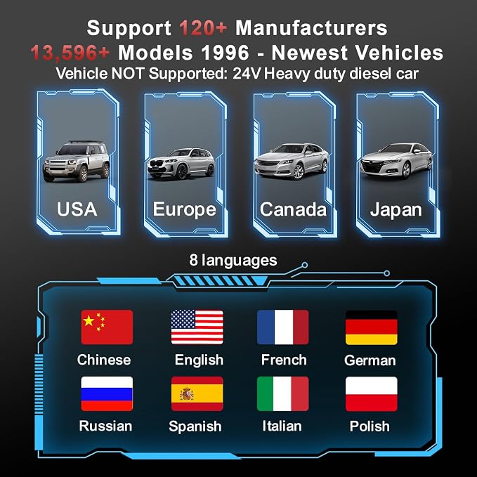 KONNWEI KW906 Red OBD2 Scanner Bluetooth (Red)