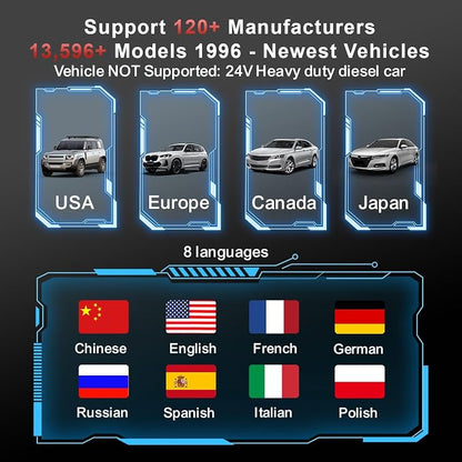 KONNWEI KW906 Red OBD2 Scanner Bluetooth (Red)