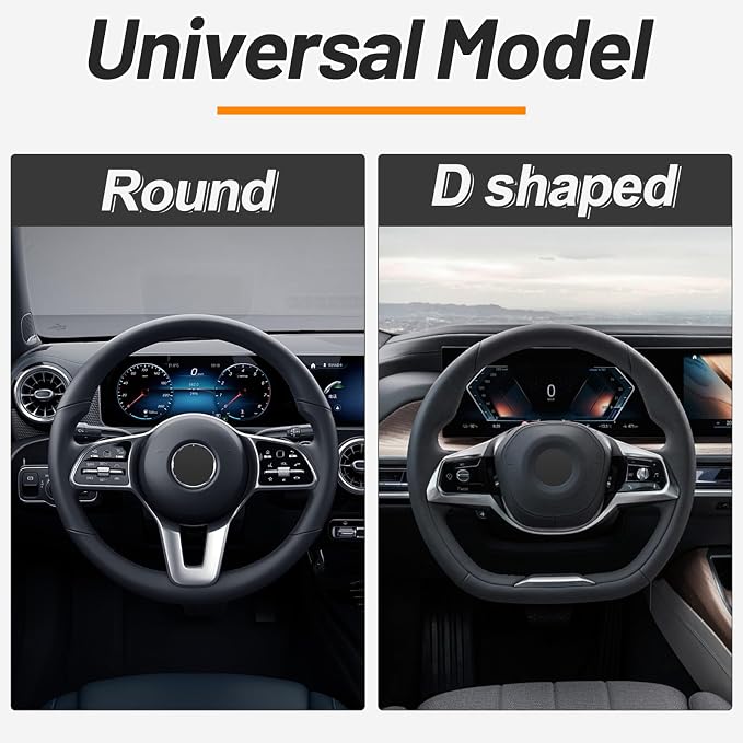 KAFEEK Elastic Stretch Steering Wheel Cover 15 Inch, Breathable Ice Silk Microfiber, Non-Slip Grip, Warm in Winter and Cool in Summer, Odorless, Car Accessories Fit Cars, SUVs, Rose Red
