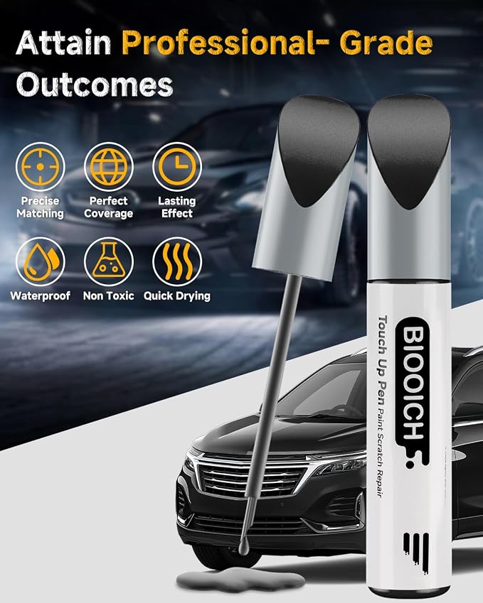 Touch Up Paint Pen Exact Color Match Car Chip and Scratch Repair (for Chevrolet, Shadow Gray Metallic(GJI/WA626D))
