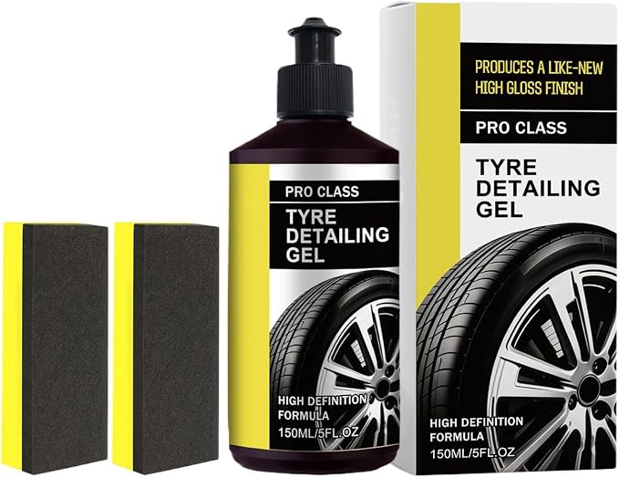 Tire Shine Gel – High Gloss Rubber Restorer, Professional Automotive Wheel Care Coating | Long Lasting Refresh Formula for Car Truck Motorcycle Detailing