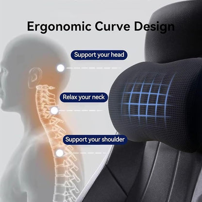 Super Useful Car Headrest Pillow, Car Pillow for Driving with Adjustable Strap, 100% Memory Foam Neck Pillow, Ergonomic Design - Car Neck Pillow(Black, 2 Pack)