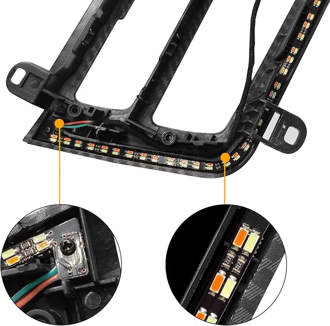 Jaronx Compatible with BMW LED Console Panel Ambient Light for 3 Series F30 F31 4 Series F32 F33, Radio AC Control Panel Ambient Lights Console Panel Replacement with Dual Color LED Ambient Lighting